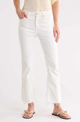FRAME Le Crop High Waist Raw Hem Mini Bootcut Jeans