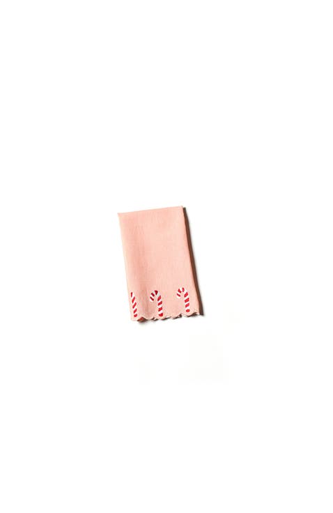 Provence Candy Cane Medium Scallop Hand Towel