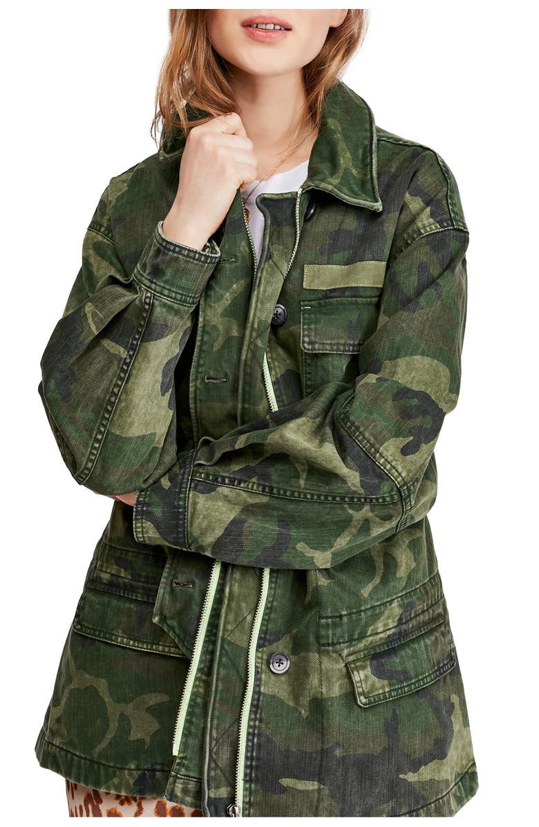 Free People Seize The Day Military Jacket, Main, color,