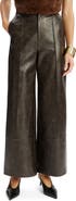 Bardot Marlowe Faux Leather Wide Leg Pants