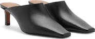 MANGO Leather Heeled Mule
