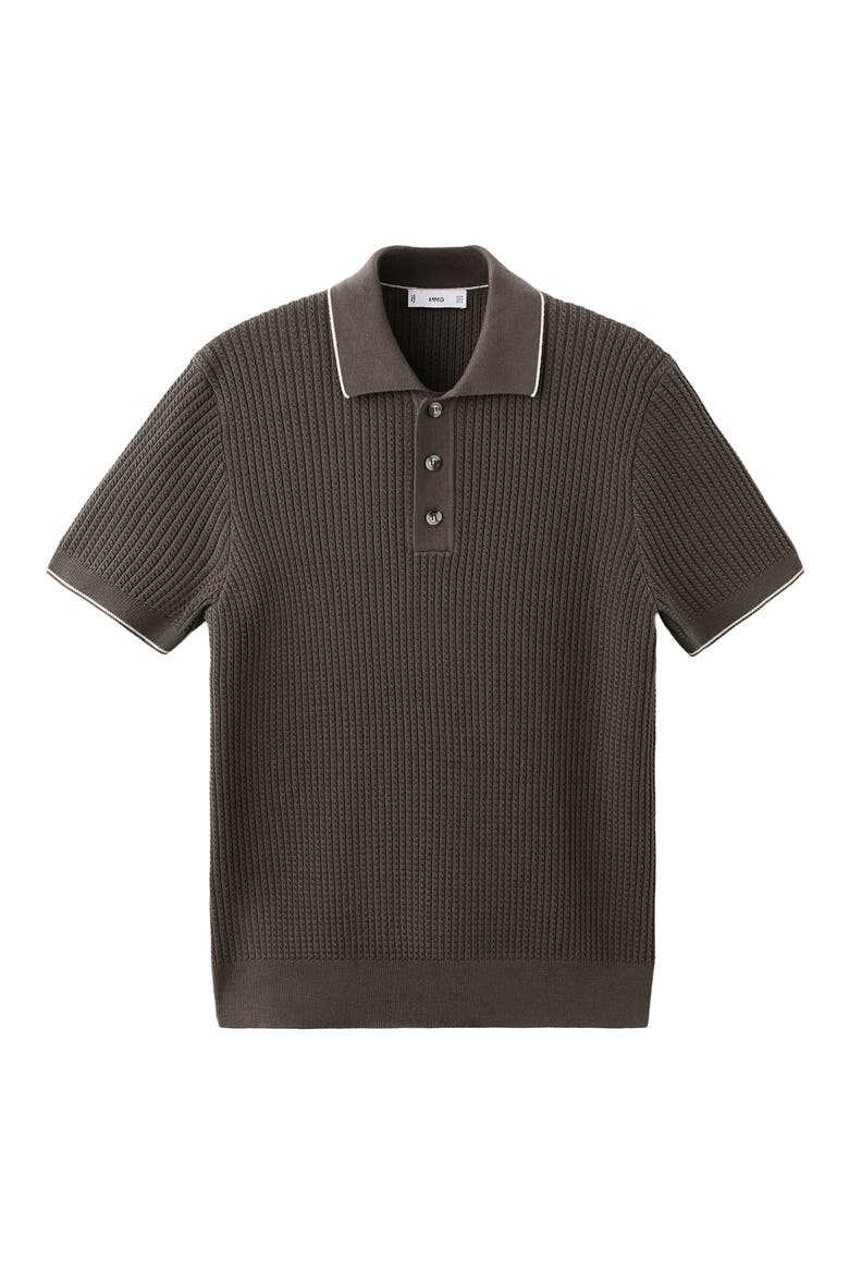 Fine Knit Herringbone Polo, Alternate, color, CHOCOLATE