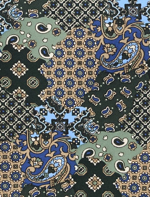 Synrgy By Dxl Big & Tall Patchwork Paisley Tie In Multi