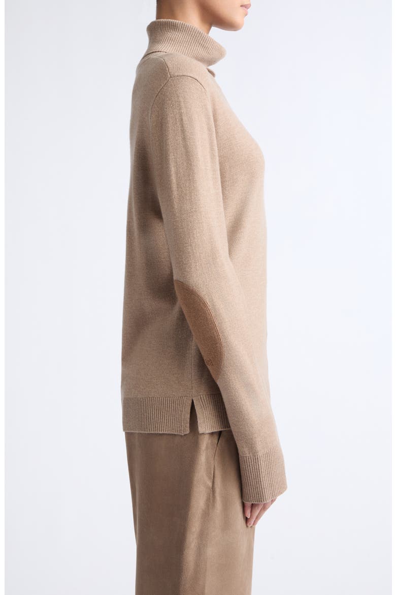 Allegra Wool Turtleneck Sweater, Alternate, color, CLAY
