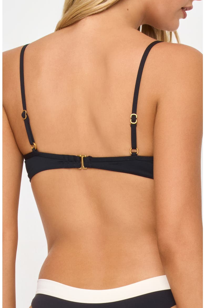 Peyton Bikini Top, Alternate, color, BLACK/ CREAM