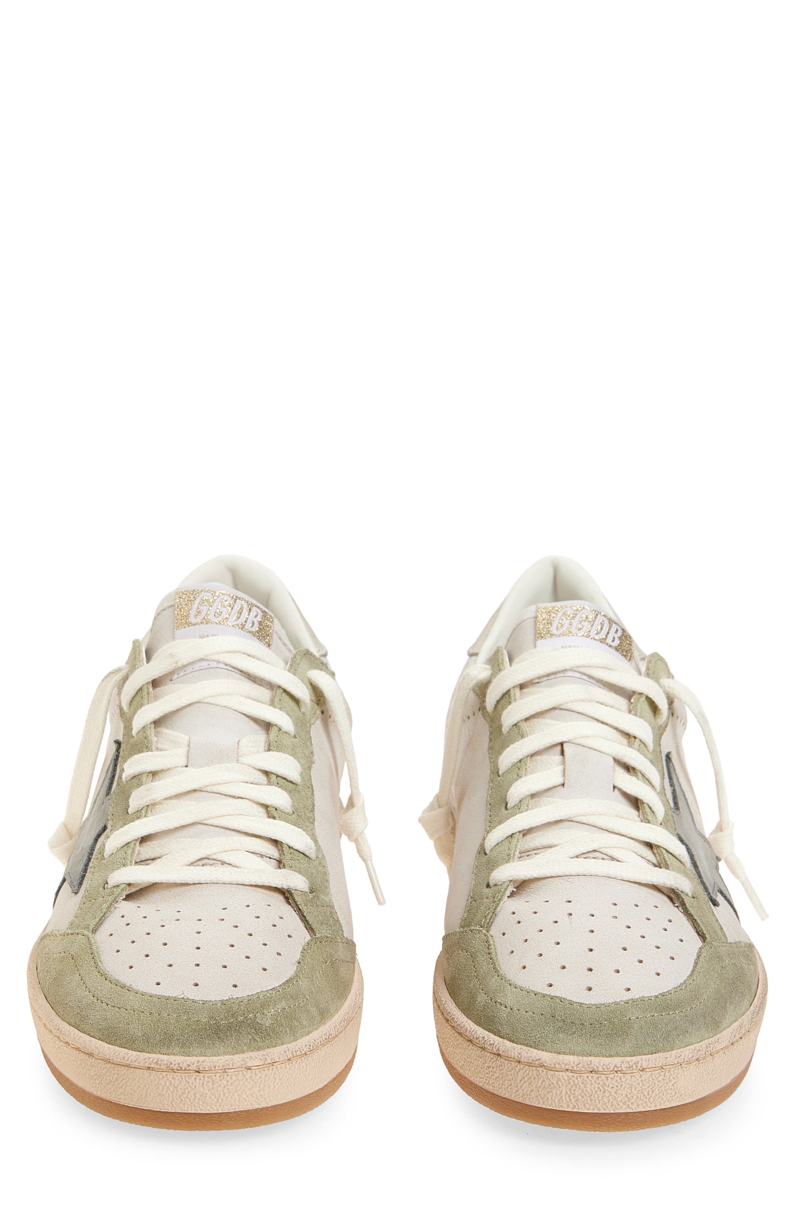 Golden Goose Ball Star Low Top Sneaker, Alternate, color, White/ Sage Green/ Blue