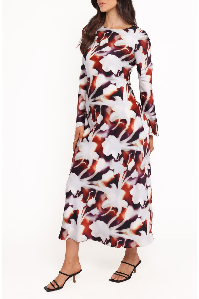 Deidra Floral Long Sleeve Dress, Alternate, color, BLURRED FLORAL