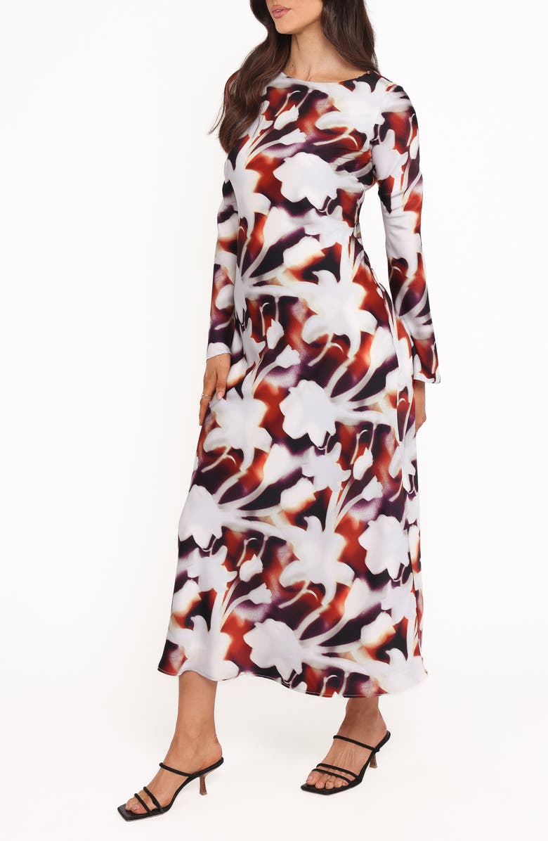 Petal & Pup Deidra Floral Long Sleeve Dress, Alternate, color, Blurred Floral