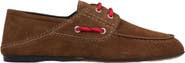 SANDRO Suede lace-up boat shoes