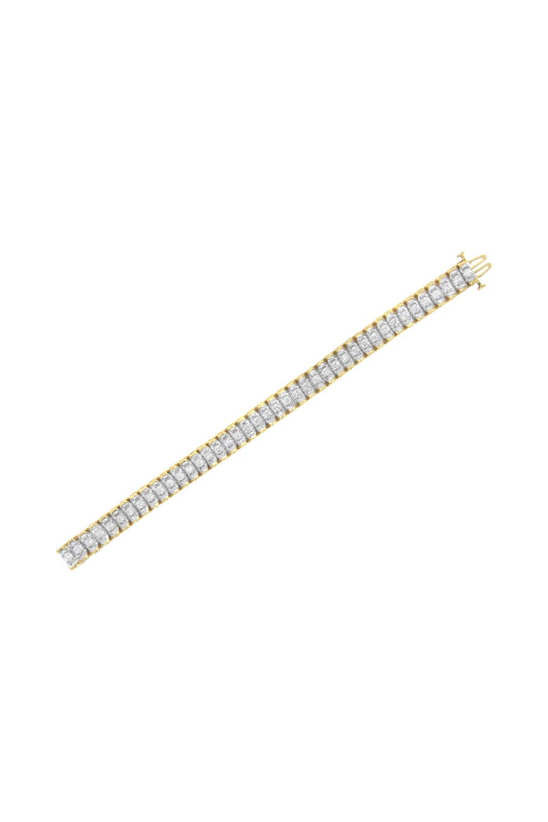14K Gold 5.0 Cttw Diamond Reflective Tennis Bracelet, Alternate, color, Yellow
