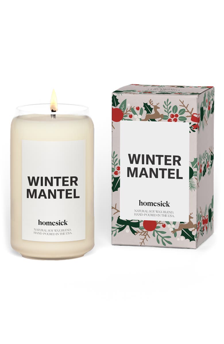 homesick Winter Mantel Candle, Main, color, 