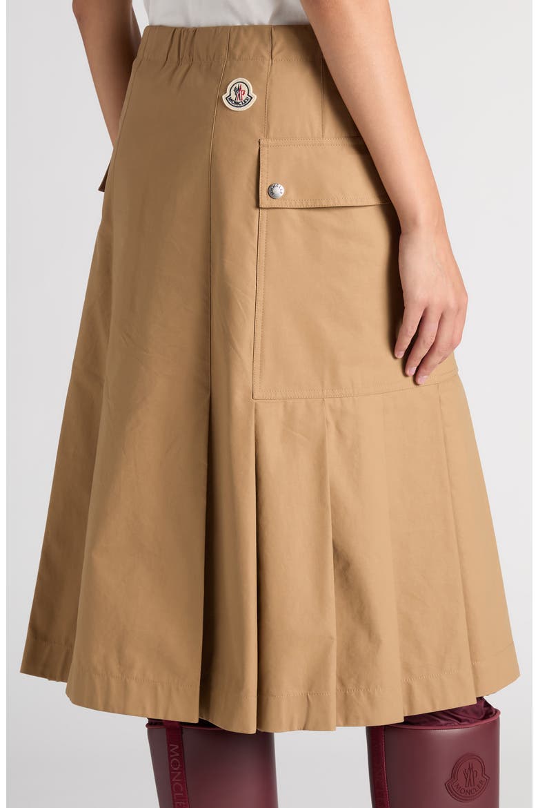 Cotton A-Line Skirt, Alternate, color, BEIGE