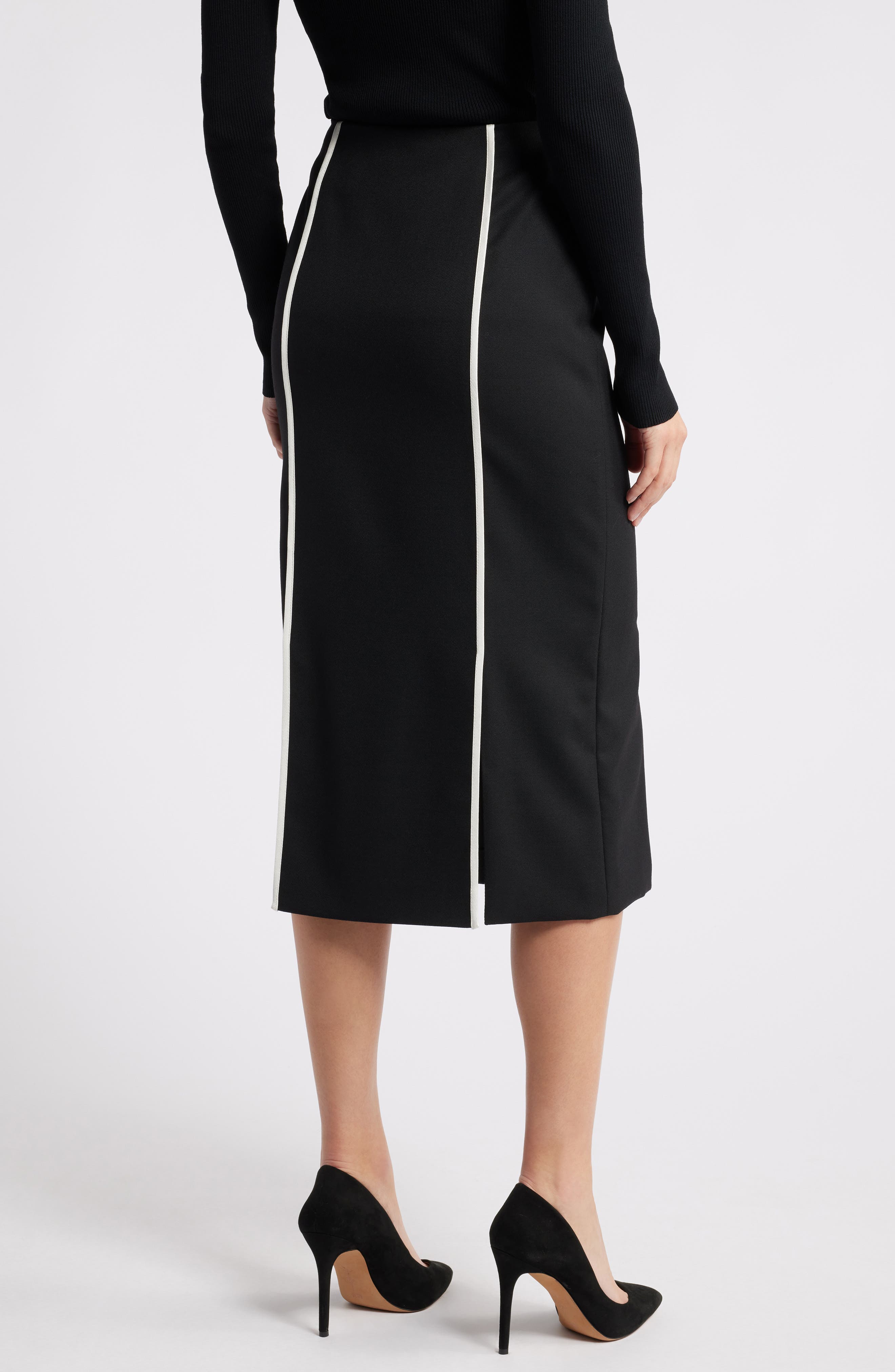 Voltara Wool Blend Pencil Skirt - image 2