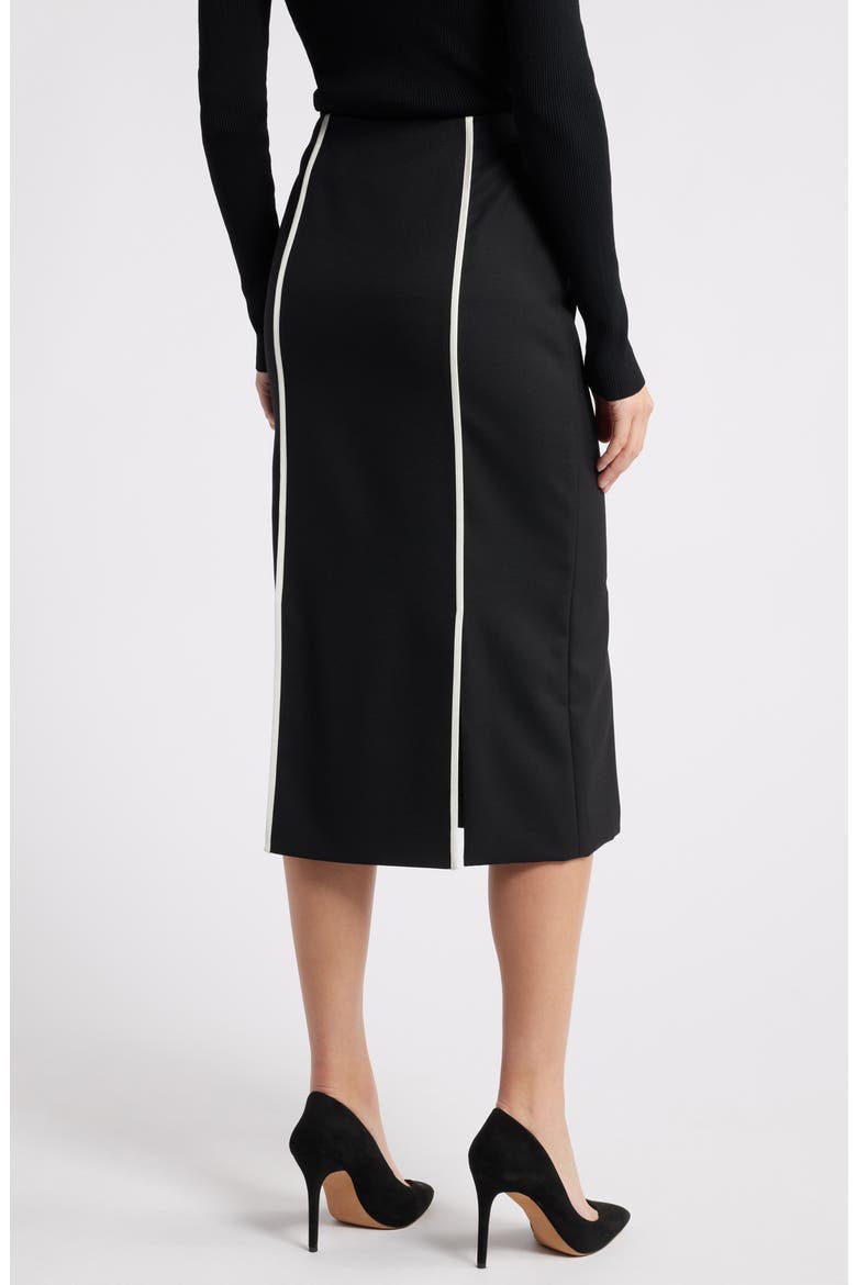Voltara Wool Blend Pencil Skirt, Alternate, color, BLACK