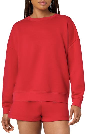 Florence By Mills Cozy Crush Oversize Sweatshirt In Red