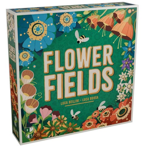 Flower Fields Tile Placement Board Game, Ages 8+