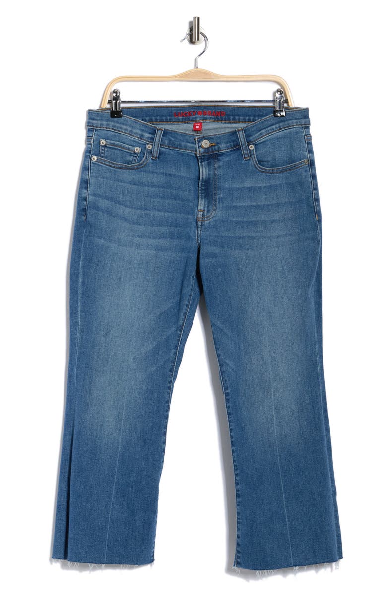 Lucky Brand Sweet Raw Hem Kick Crop Flare Leg Jeans, Main, color, Bella Stella Wash