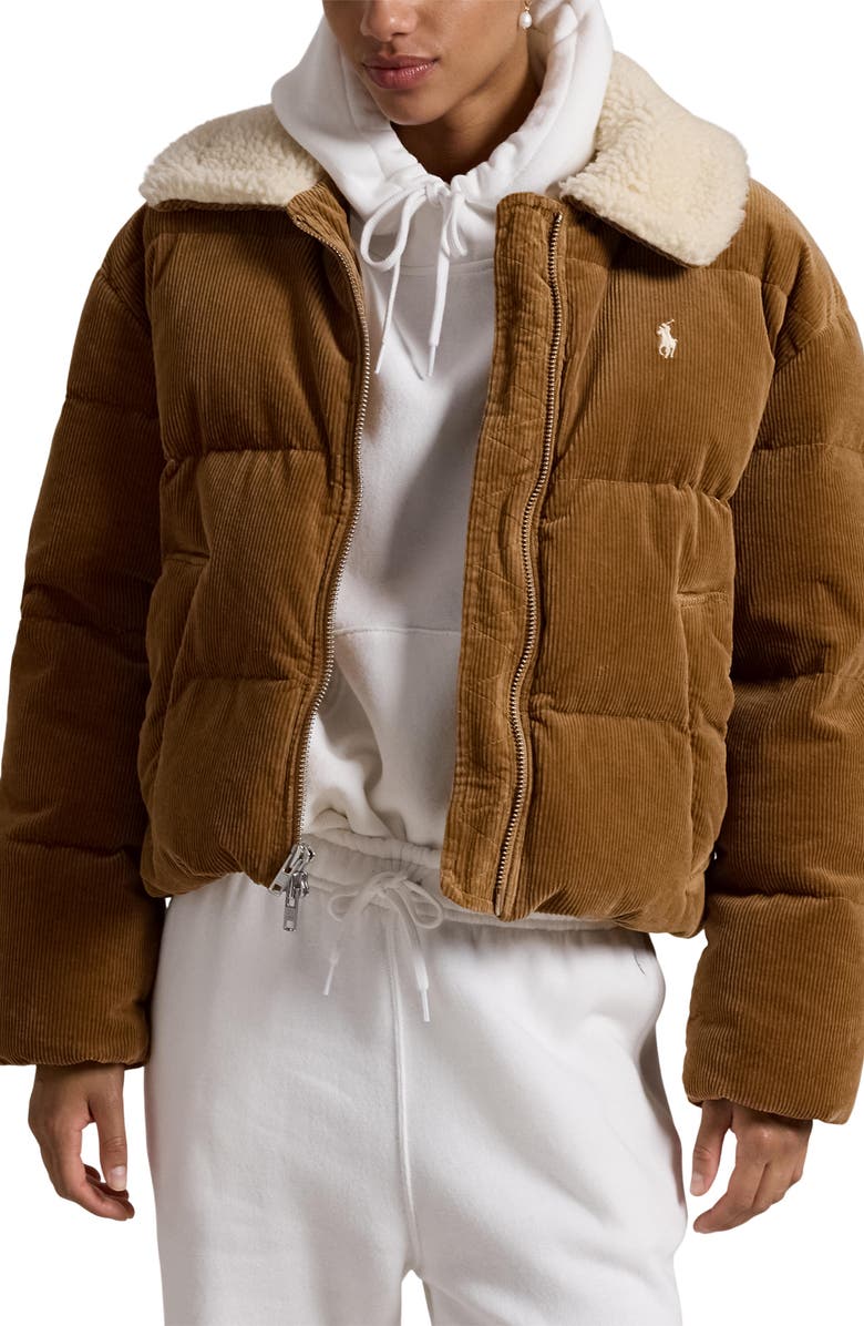 Polo Ralph Lauren Corduroy Insulated 750 Fill Power Down Jacket, Main, color, 