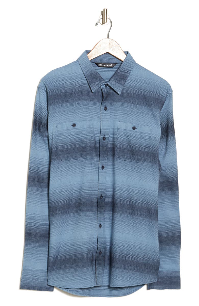 TravisMathew Good Luck Stripe Button-Down Shirt, Alternate, color,