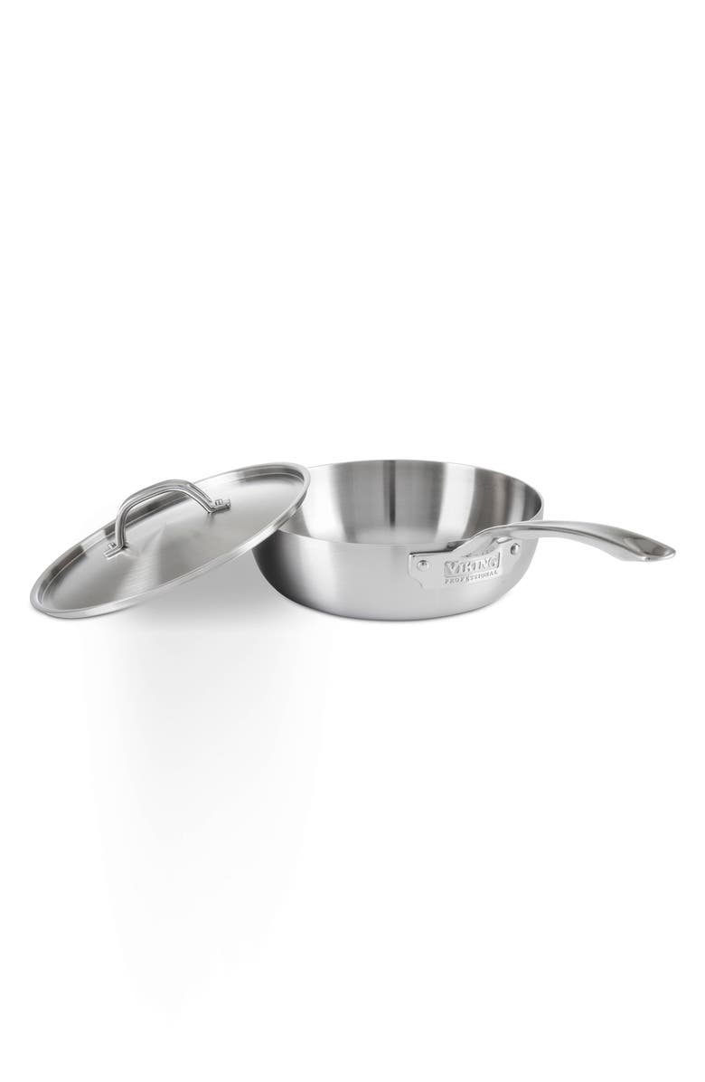 Viking Professional 3-Quart Stainless Steel Saucier with Lid, Main, color,
