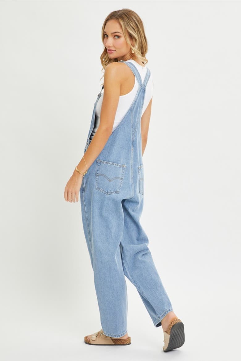 Denim Front Pocket Overall, Alternate, color, Denim