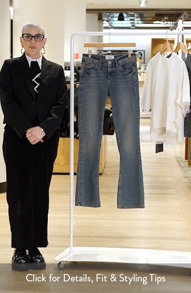 Brooke Pinstripe Low Rise Flare Jeans (Women) | Nordstromrack