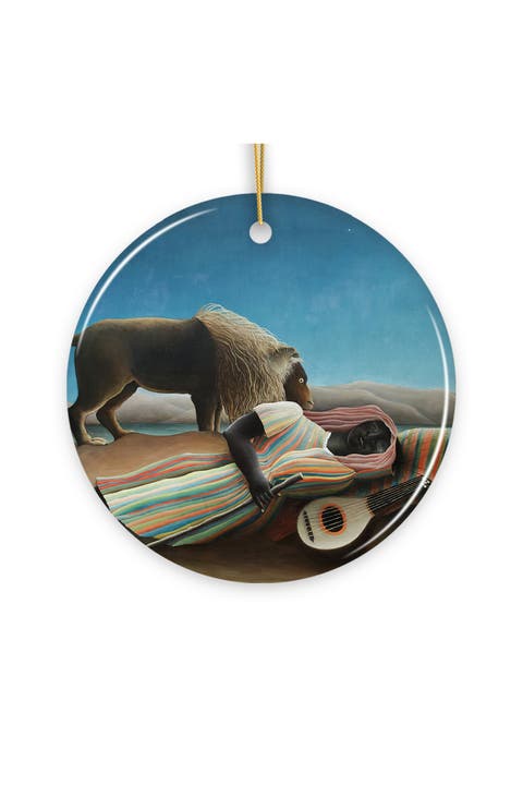 Rousseau Sleeping Muse Painting Ceramic Ornament