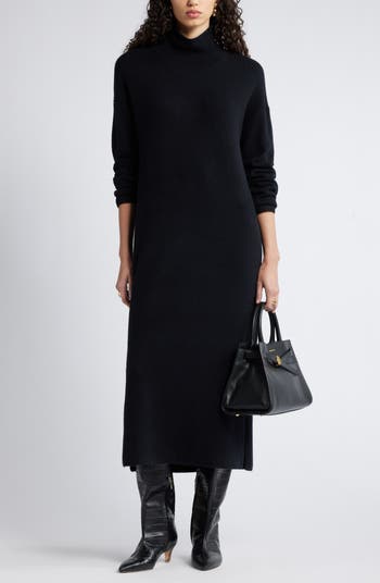 black cashmere sweater dress The Row // Black Cashmere Knit Sweater Dress  VSP Consignment
