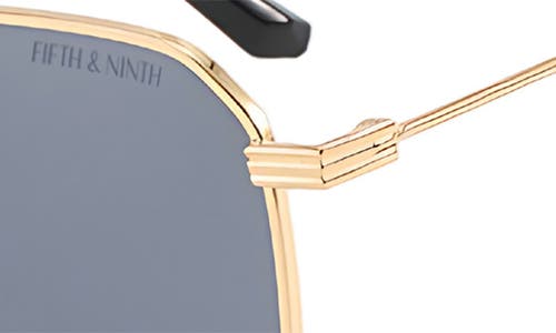 Fifth & Ninth Arden 56mm Polarized Aviator Sunglasses In Gold