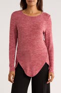 PATRIZIA LUCA Scalloped Hem Long Sleeve Top