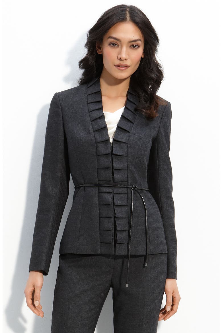 'Meandering Weave' Jacket, Main, color, GREY MULTI