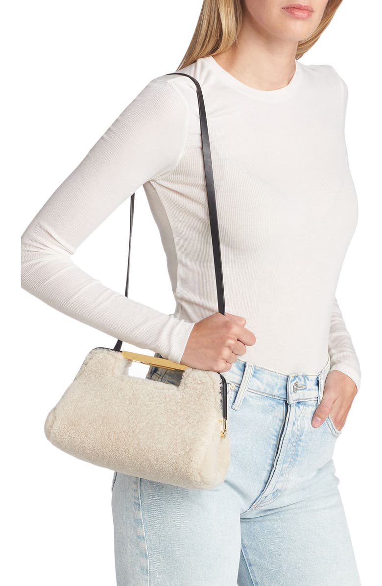 DeMellier Mini Seville Metallic Leather Frame Clutch, Alternate, color,