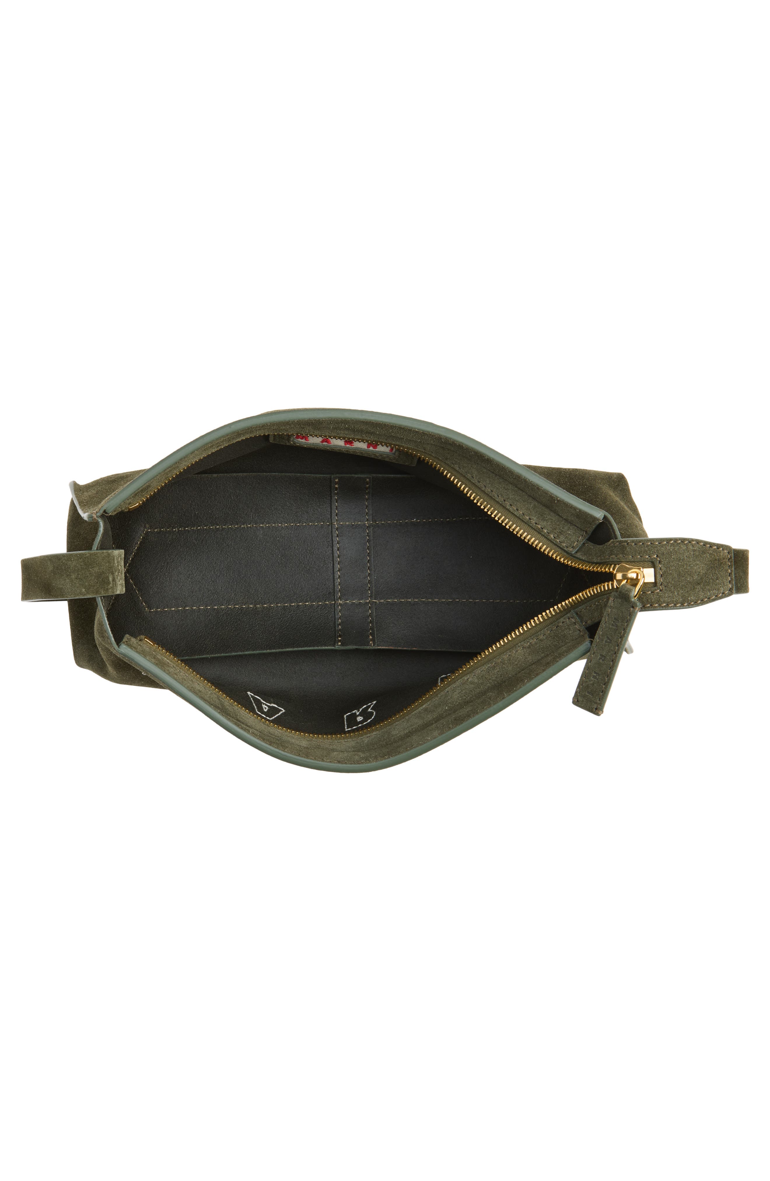Museo Pochette Suede Hobo Bag, Alternate, color, OLIVE