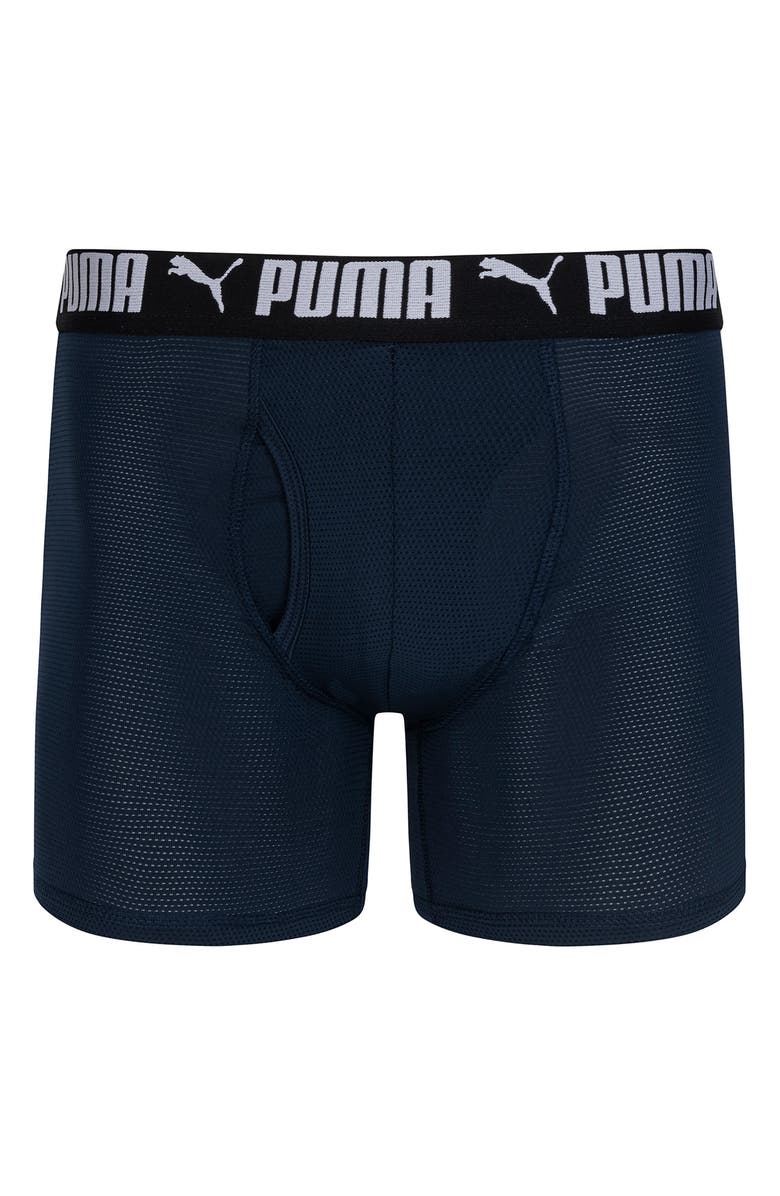 PUMA 3-Pack Mesh Boxer Briefs, Alternate, color, Navy/ Light Blue