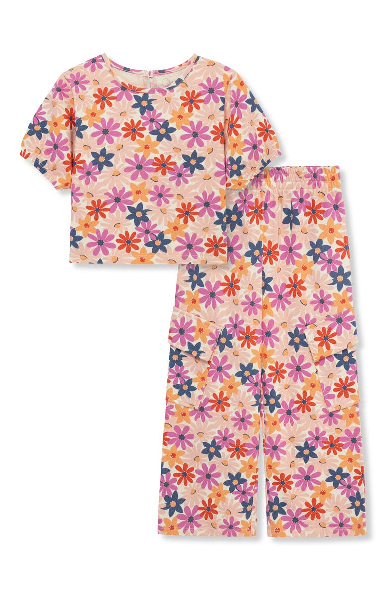 Peek Aren't You Curious Kids' Daisies Top & Cargo Pants Set, Main, color, Print