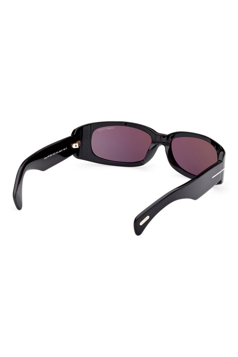 59mm Square Sunglasses, Alternate, color, SHINY BLACK / SMOKE