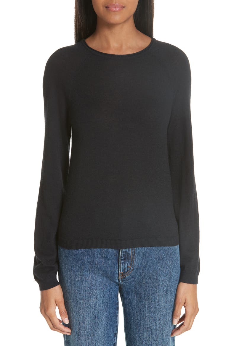 Essentials Cashmere Sweater, Main, color, BLACK