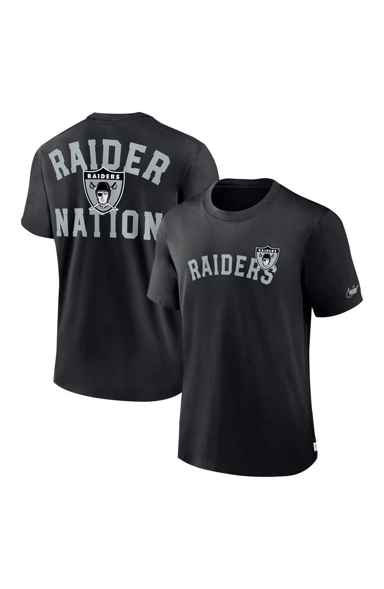 Nike Men's Nike  Black Las Vegas Raiders Rewind Slogan T-Shirt, Main, color, 