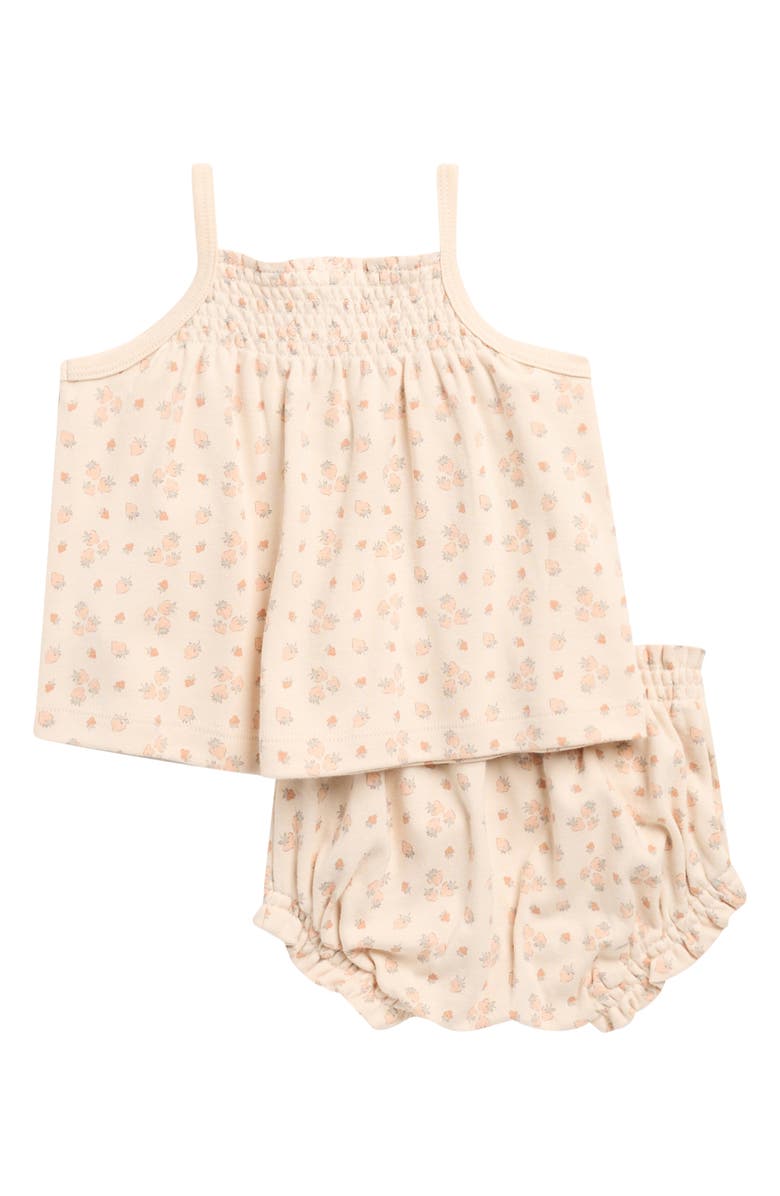 QUINCY MAE Smocked Tank & Bloomers Set, Alternate, color, Ecru