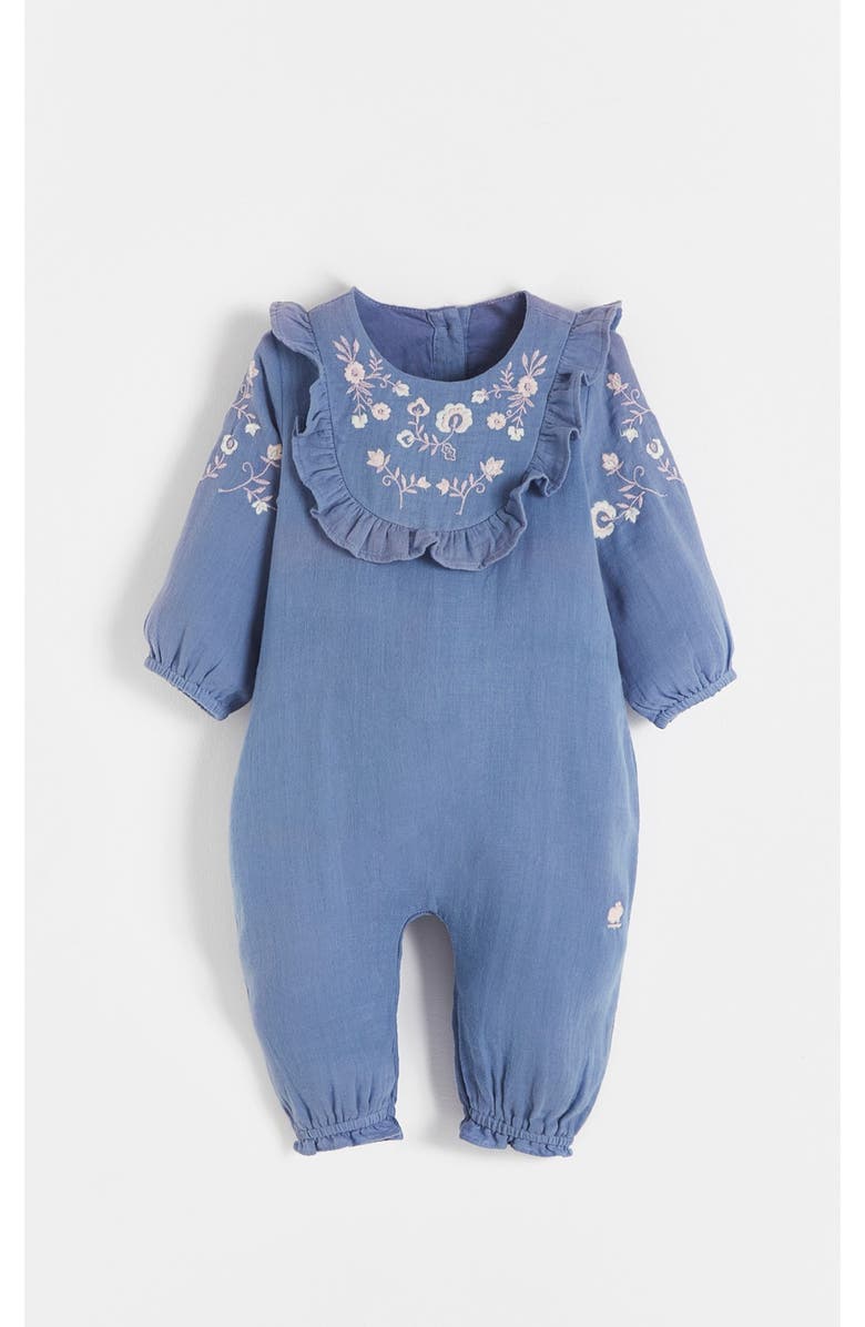 Babycottons Blanc Romper for Infant, Main, color, Pastel-Blue