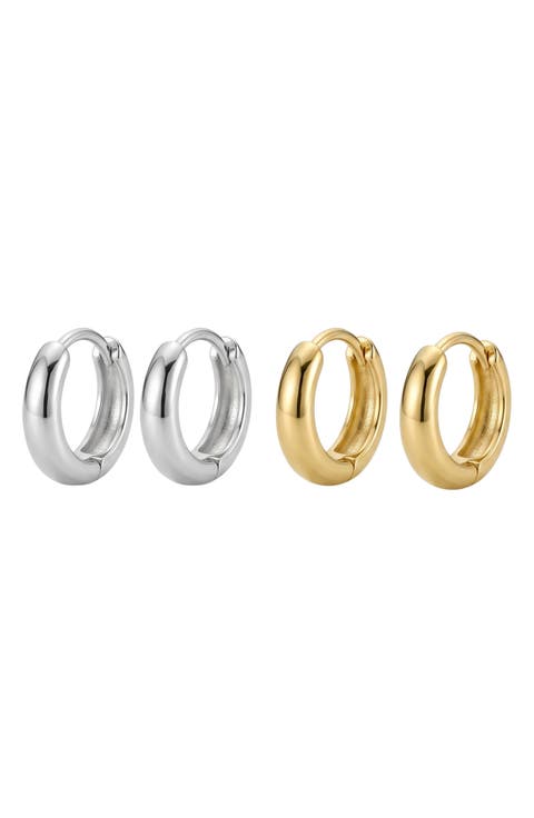 Zoe Set of 4 Huggie Hoop Earrings
