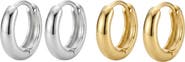 ARGENTO VIVO Zoe Set of 4 Huggie Hoop Earrings