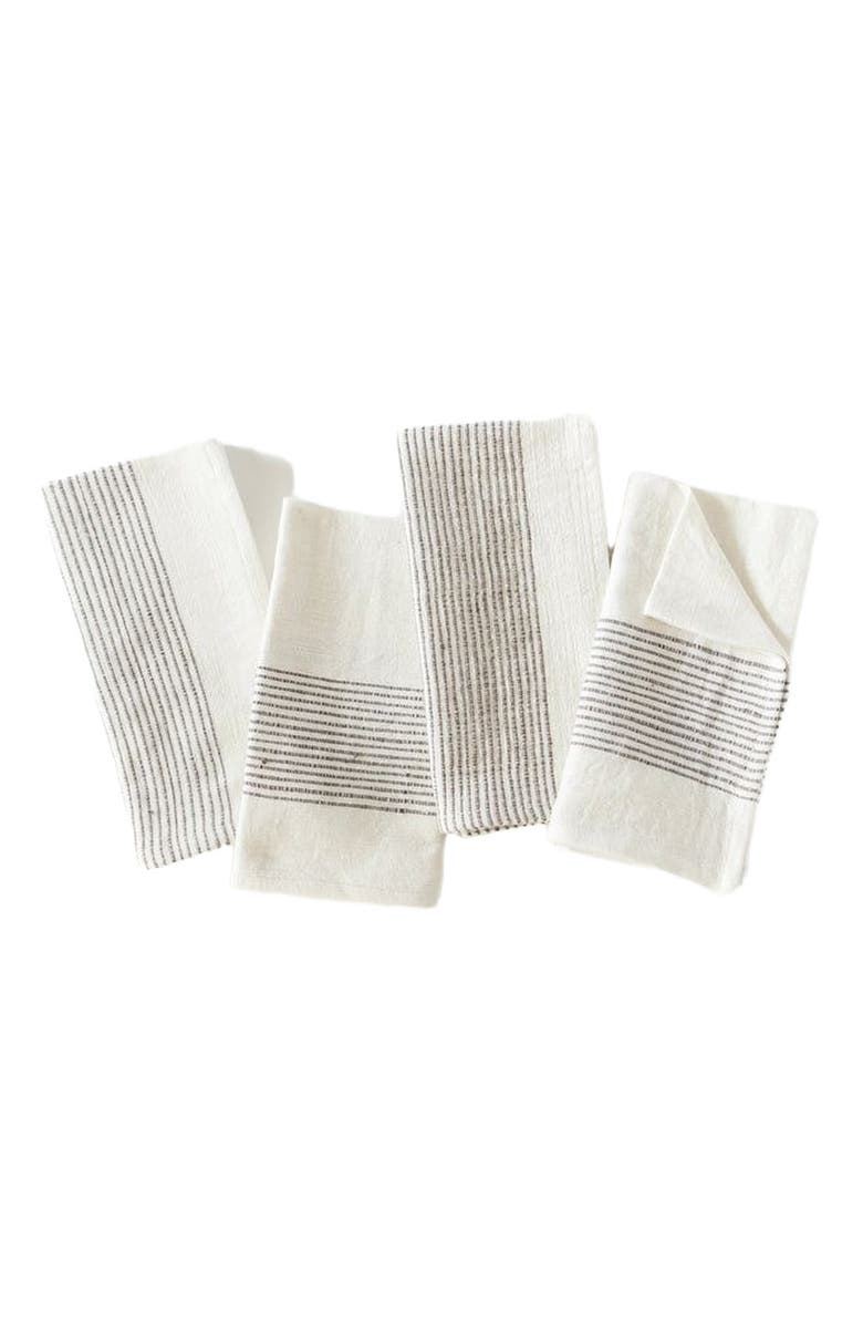 Creative Women Riviera Cotton Napkins - Set of 4, Alternate, color, Grey