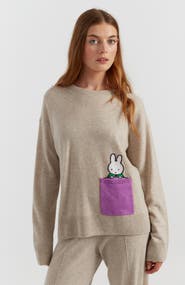 Chinti & Parker Wool-Cashmere Miffy Peek-Pocket Sweater