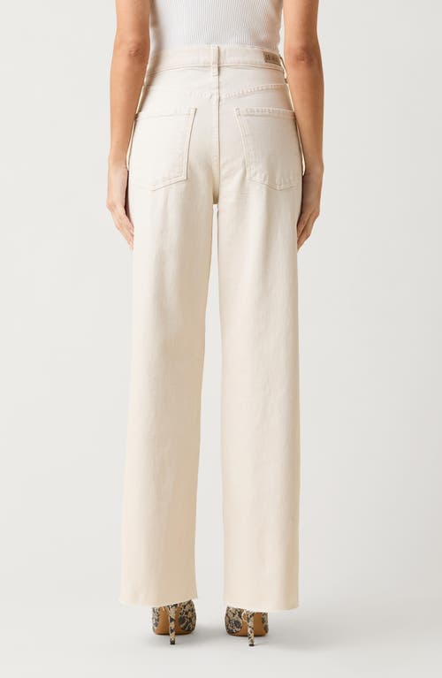 Le Jean High Waist Wide Leg Column Jeans In Neutral