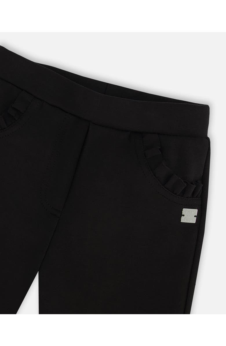 Deux par Deux Girl's Tregging With Bow Black, Alternate, color, 