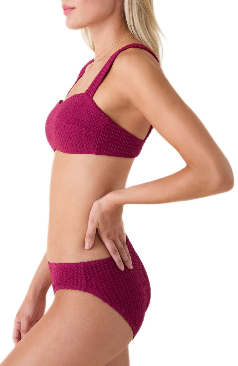 Andie The Kalama Bikini Top, Alternate, color, Merlot Crochet