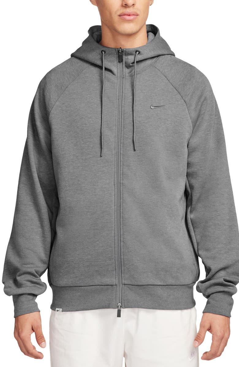 Nike Primary Dri-FIT Full Zip Hoodie, Main, color, 065 Col Gy/Col Gy