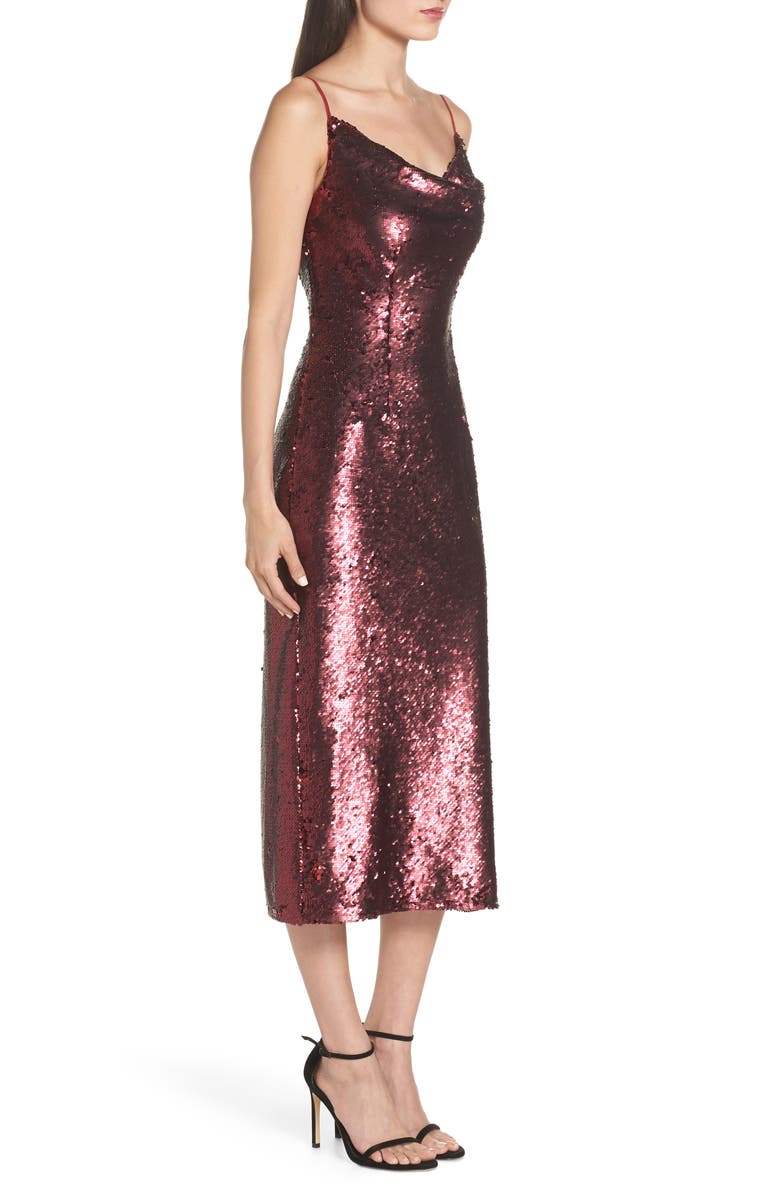 Keepsake the Label No More Signs Sequin Cocktail Dress, Alternate, color,