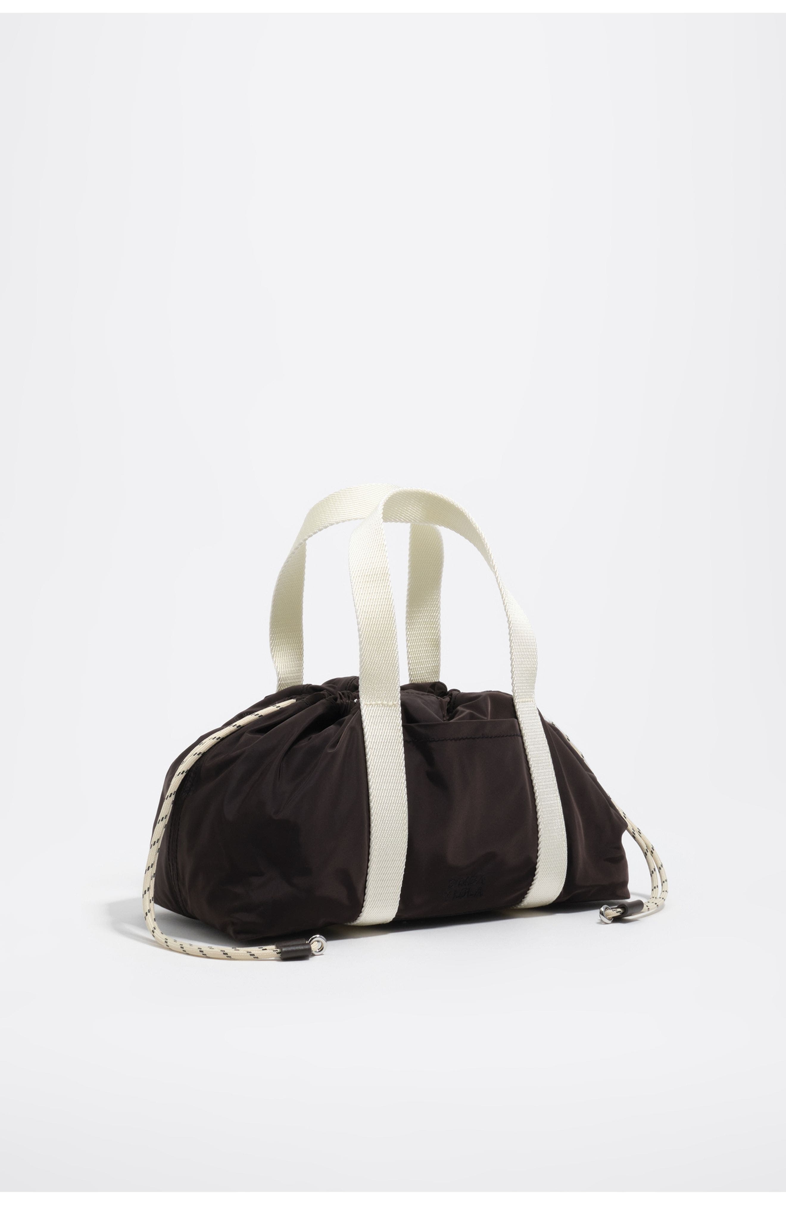 Bimba y Lola Carry Handle Nylon Mini Bag, Main, color, Charcoal